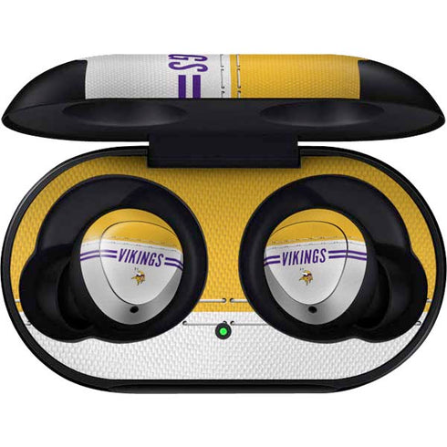 NFL Minnesota Vikings White Striped Galaxy Buds Skin
