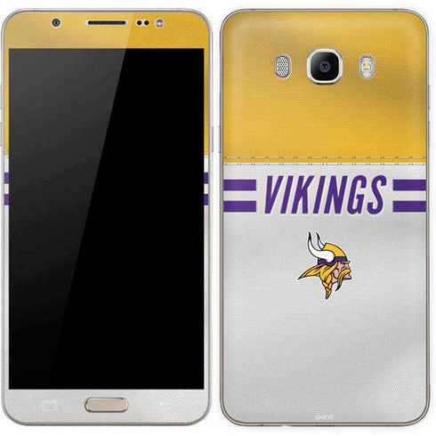NFL Minnesota Vikings White Striped Galaxy J7 Skin