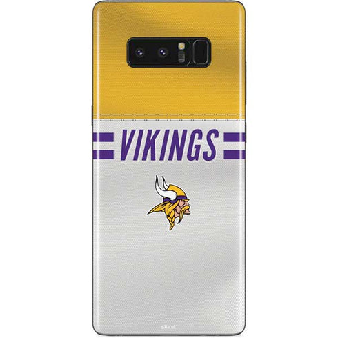 NFL Minnesota Vikings White Striped Galaxy Note 8 Skin