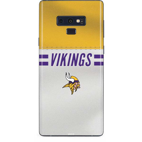 NFL Minnesota Vikings White Striped Galaxy Note 9 Skin