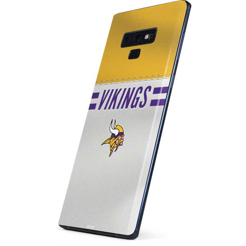 NFL Minnesota Vikings White Striped Galaxy Note 9 Skin