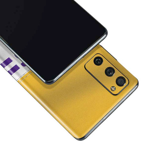 NFL Minnesota Vikings White Striped Galaxy S20 Fan Edition Skin