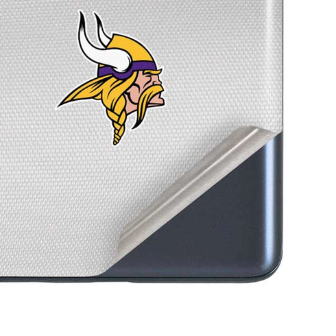 NFL Minnesota Vikings White Striped Galaxy S20 Fan Edition Skin