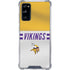 NFL Minnesota Vikings White Striped Galaxy S20 FE Clear Case