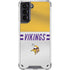NFL Minnesota Vikings White Striped Galaxy S21 5G Clear Case