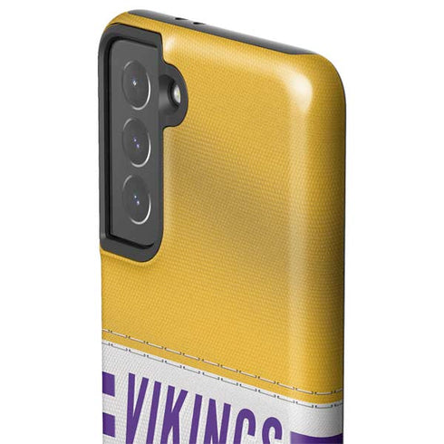 NFL Minnesota Vikings White Striped Galaxy S21 5G Pro Case
