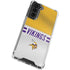 NFL Minnesota Vikings White Striped Galaxy S21 FE Clear Case