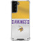 NFL Minnesota Vikings White Striped Galaxy S21 Plus 5G Clear Case