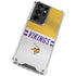 NFL Minnesota Vikings White Striped Galaxy S21 Ultra 5G Clear Case