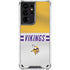 NFL Minnesota Vikings White Striped Galaxy S21 Ultra 5G Clear Case