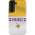 NFL Minnesota Vikings White Striped Galaxy S22 Pro Case
