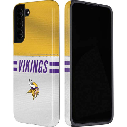 NFL Minnesota Vikings White Striped Galaxy S22 Pro Case