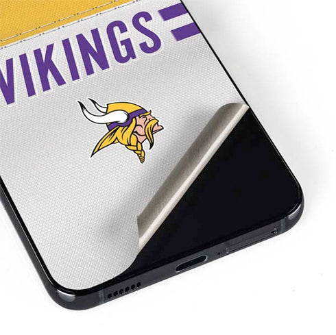 NFL Minnesota Vikings White Striped Galaxy S22 Skin