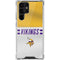NFL Minnesota Vikings White Striped Galaxy S22 Ultra Clear Case