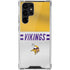 NFL Minnesota Vikings White Striped Galaxy S22 Ultra Clear Case
