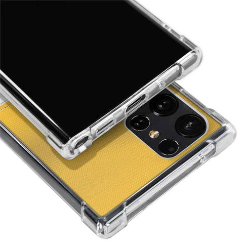 NFL Minnesota Vikings White Striped Galaxy S22 Ultra Clear Case