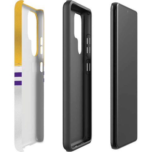 NFL Minnesota Vikings White Striped Galaxy S22 Ultra Pro Case