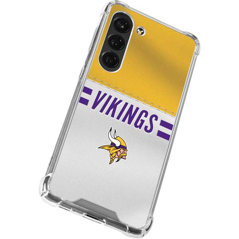 NFL Minnesota Vikings White Striped Galaxy S23 Clear Case
