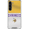 NFL Minnesota Vikings White Striped Galaxy S23 Clear Case