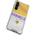 NFL Minnesota Vikings White Striped Galaxy S23 FE Clear Case