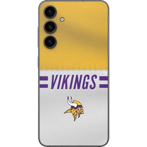 NFL Minnesota Vikings White Striped Galaxy S23 FE Skin