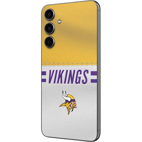NFL Minnesota Vikings White Striped Galaxy S23 FE Skin