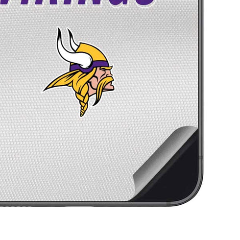 NFL Minnesota Vikings White Striped Galaxy S23 FE Skin