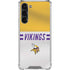 NFL Minnesota Vikings White Striped Galaxy S23 Plus Clear Case