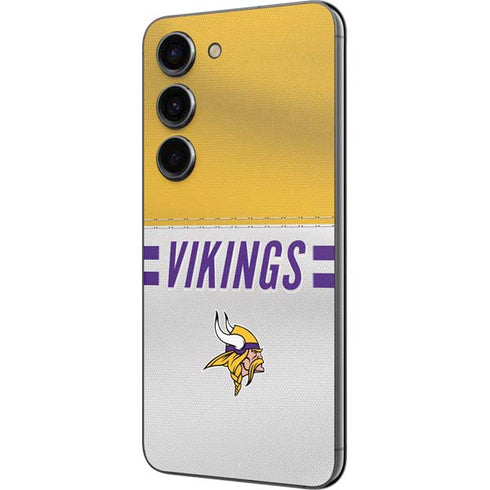 NFL Minnesota Vikings White Striped Galaxy S23 Skin