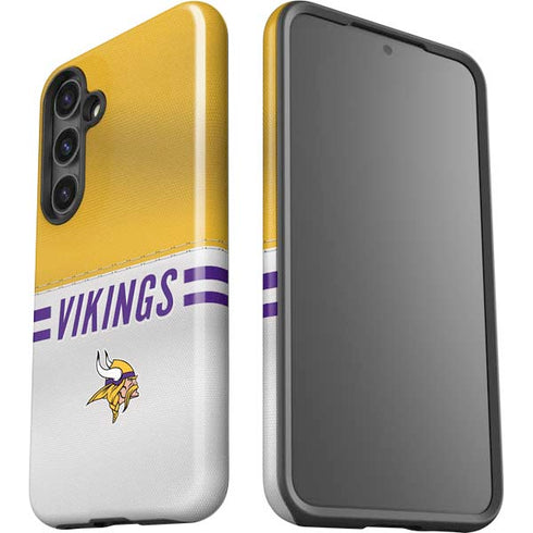 NFL Minnesota Vikings White Striped Galaxy S24 Plus Impact Case