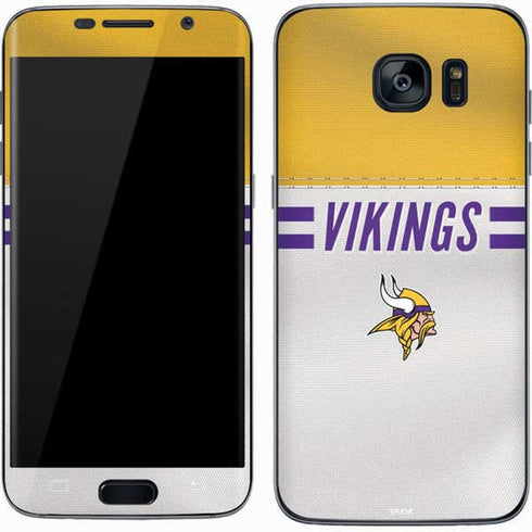 NFL Minnesota Vikings White Striped Galaxy S7 Skin