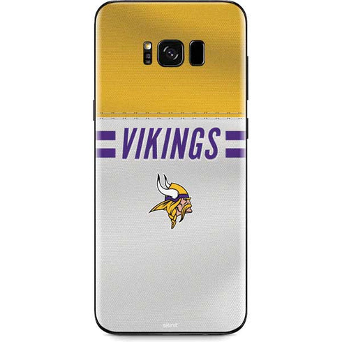 NFL Minnesota Vikings White Striped Galaxy S8 Skin