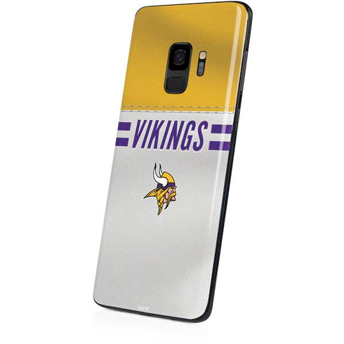 NFL Minnesota Vikings White Striped Galaxy S9 Skin