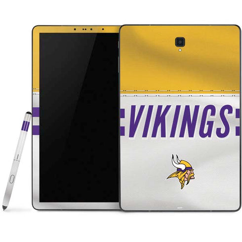 NFL Minnesota Vikings White Striped Samsung Galaxy Tab Skin