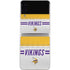 NFL Minnesota Vikings White Striped Galaxy Z Flip3 5G Skin