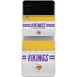 NFL Minnesota Vikings White Striped Galaxy Z Flip4 5G Skin