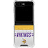 NFL Minnesota Vikings White Striped Galaxy Z Flip5 5G Clear Case