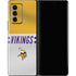 NFL Minnesota Vikings White Striped Galaxy Z Fold2 5G Skin