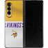 NFL Minnesota Vikings White Striped Galaxy Z Fold3 5G Skin