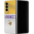 NFL Minnesota Vikings White Striped Galaxy Z Fold4 5G Skin