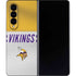 NFL Minnesota Vikings White Striped Galaxy Z Fold4 5G Skin
