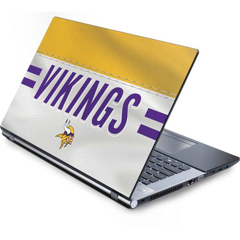 NFL Minnesota Vikings White Striped Generic Laptop Skin