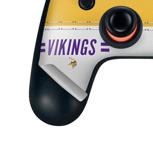 NFL Minnesota Vikings White Striped Google Stadia Controller Skin