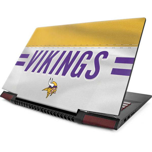 NFL Minnesota Vikings White Striped Lenovo IdeaPad Skin