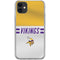 NFL Minnesota Vikings White Striped iPhone 11 Clear Case