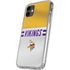 NFL Minnesota Vikings White Striped iPhone 11 Clear Case