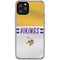 NFL Minnesota Vikings White Striped iPhone 11 Pro Clear Case