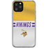 NFL Minnesota Vikings White Striped iPhone 11 Pro Clear Case