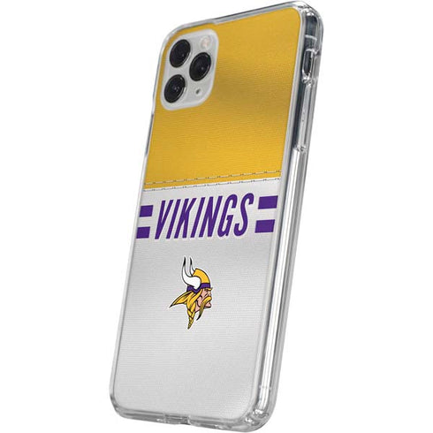 NFL Minnesota Vikings White Striped iPhone 11 Pro Clear Case