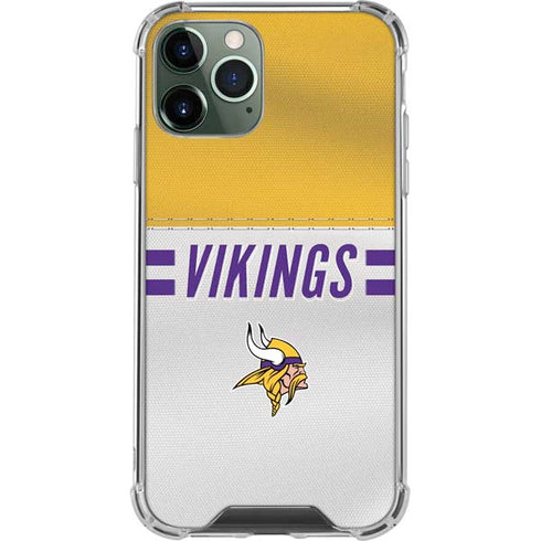 NFL Minnesota Vikings White Striped iPhone 11 Pro Max Clear Case